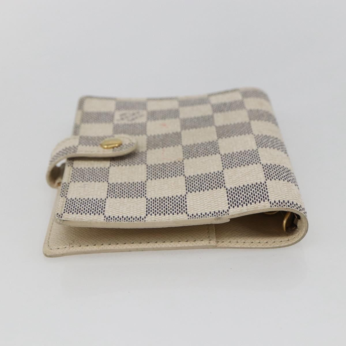 Louis Vuitton Agenda Cover Damier Azur, WHITE, CANVAS, Wallets