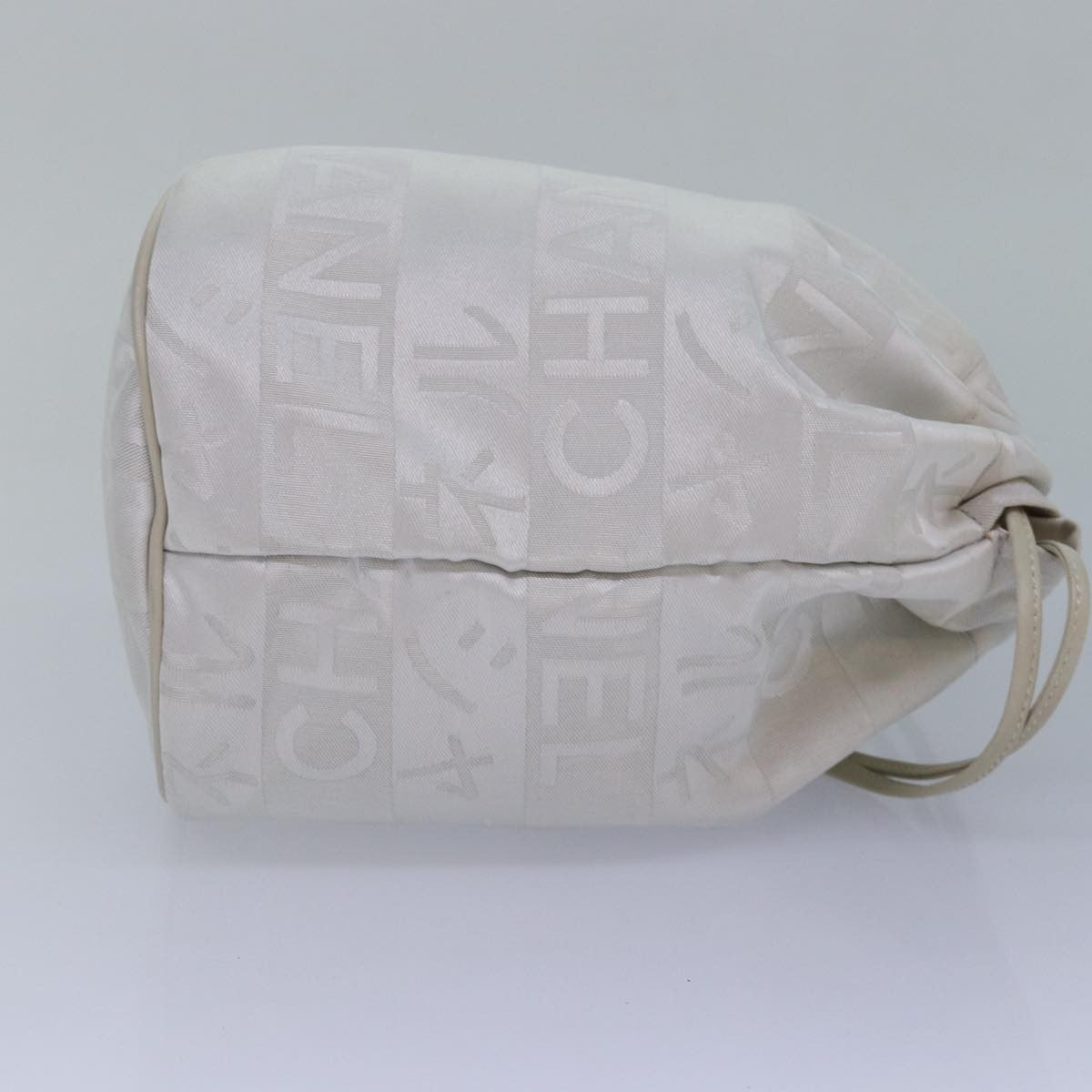 Chanel Vintage 2-Pouch Camera Bag Quilted Lambskin, WHITE, CANVAS, Crossbody bag