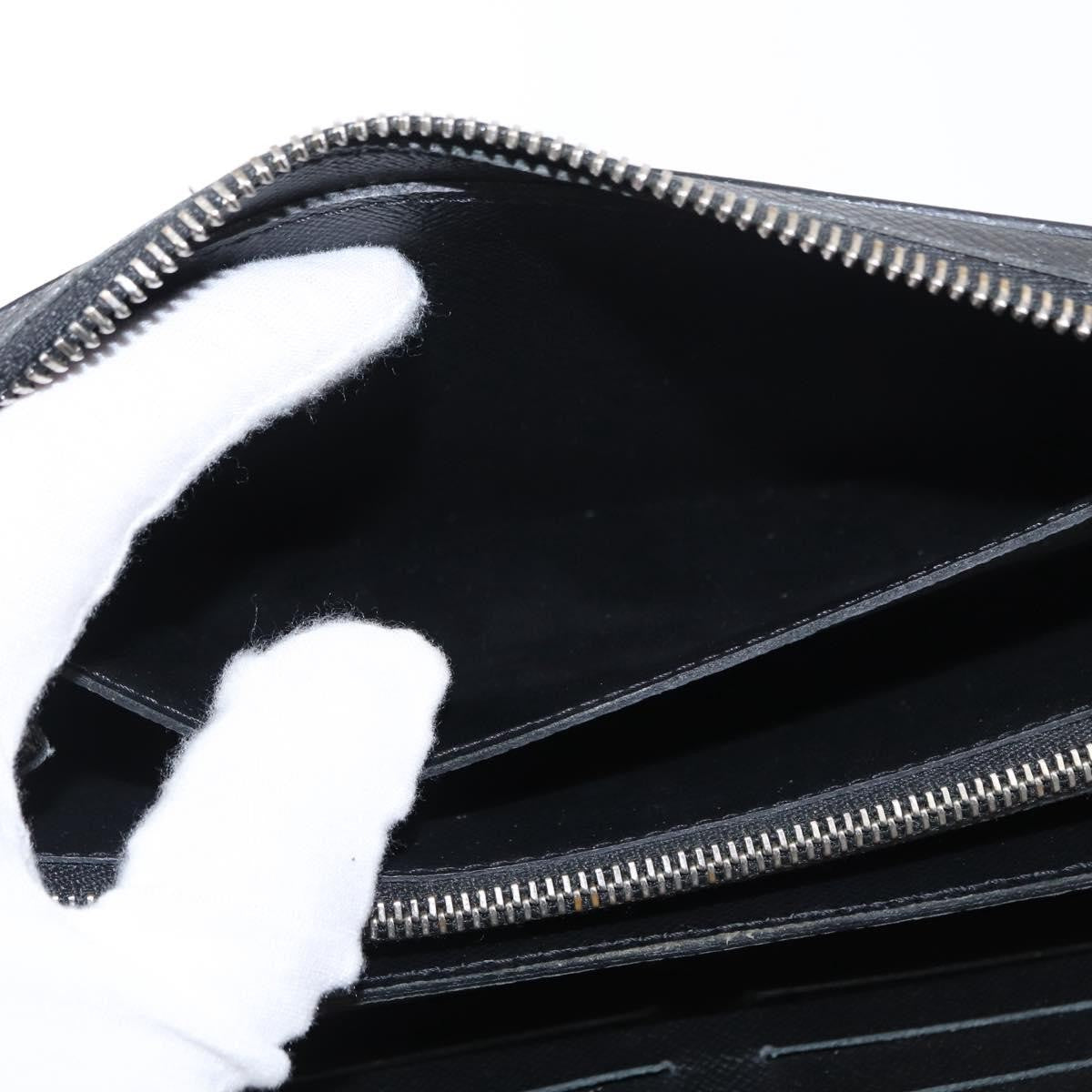 Louis Vuitton Zippy XL Taiga Leather, BLACK, LEATHER, Wallets