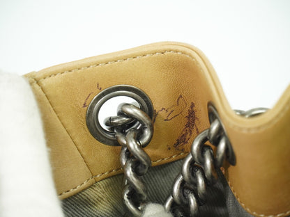 Chanel Boy Accordion Flap Bag Quilted Lambskin, BEIGE, LEATHER, Shoulder bag