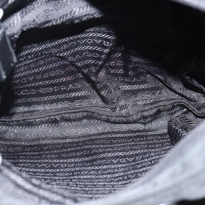 Prada Front Pocket Messenger Bag Tessuto, BLACK, NYLON, Shoulder bag