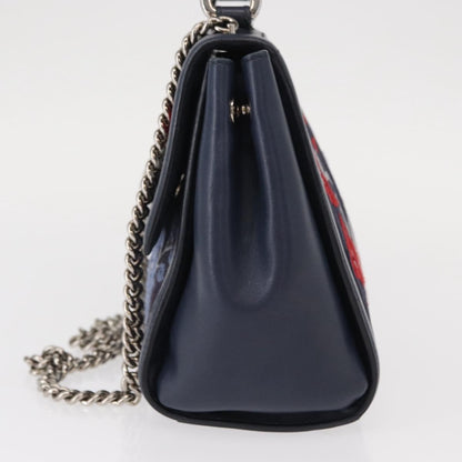 Salvatore Ferragamo Vala Handbag Leather, NAVY, DENIM_JEANS, Handbag