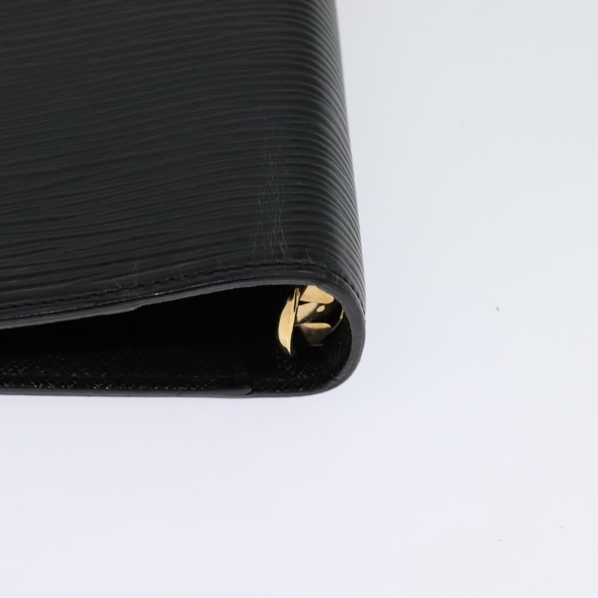 Louis Vuitton Agenda Cover Epi Leather, BLACK, LEATHER, Wallets