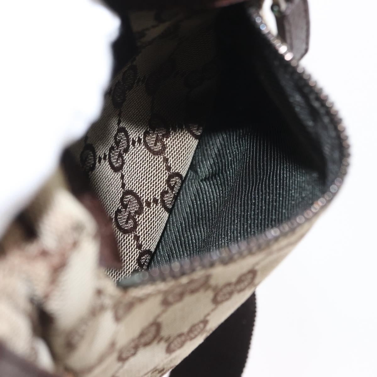 Gucci Vintage Double Belt Bag GG Canvas with Leather, BEIGE, CANVAS, Shoulder bag