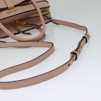 Miu Miu Madras Fiocco Bow Tote Leather, PINK, LEATHER, Tote bag