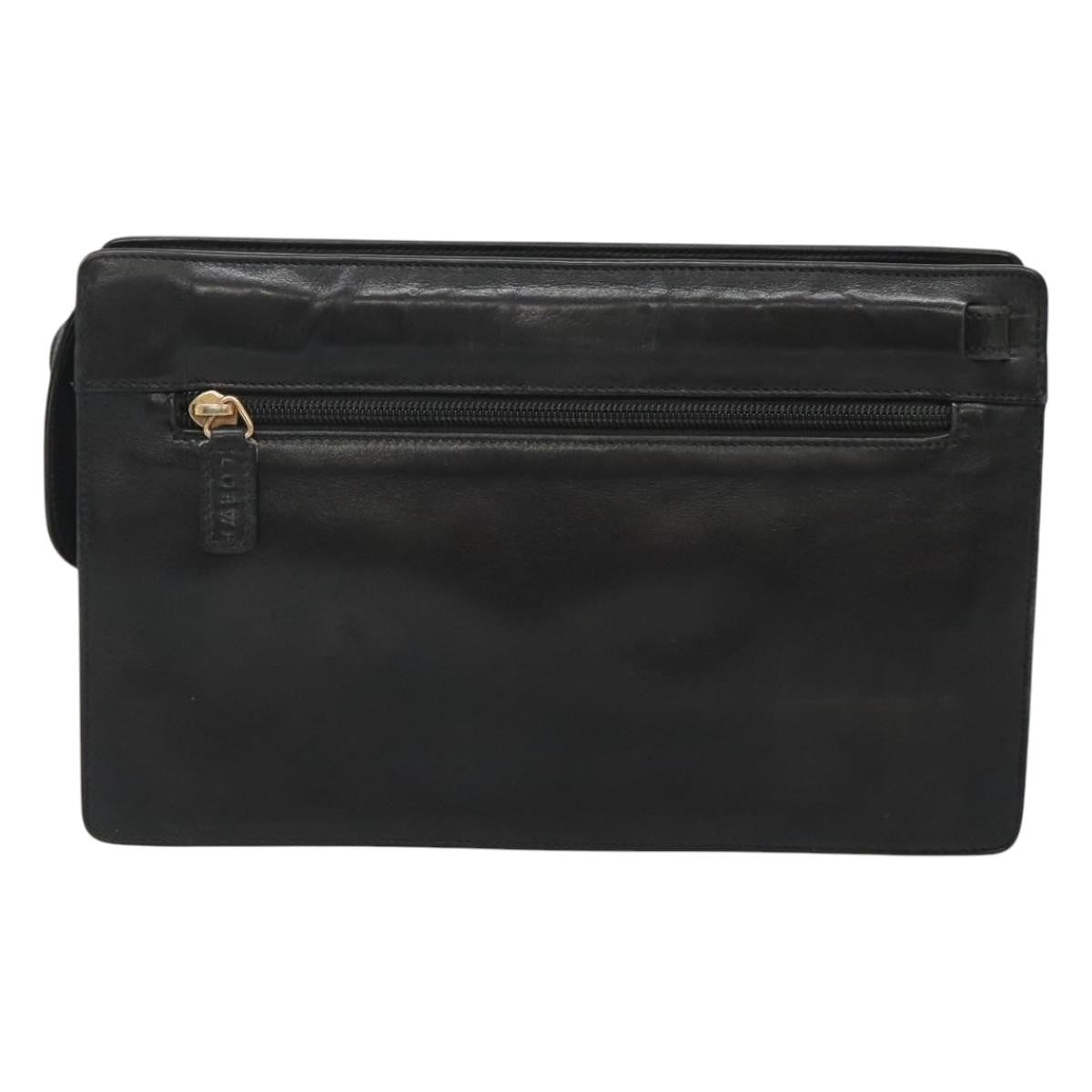 Loewe Anagram Clutch Bag Leather, BLACK, LEATHER, Clutche & pouche