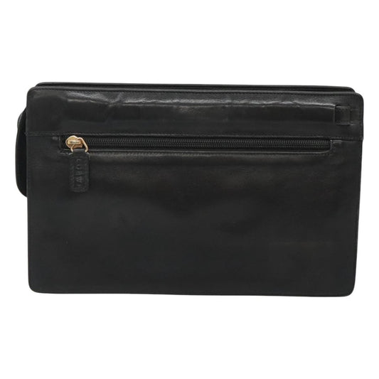 Loewe Anagram Clutch Bag Leather, BLACK, LEATHER, Clutche & pouche