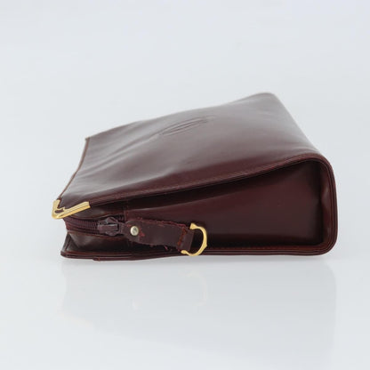 cartier Must de Cartier Clutch bag Leather, BURGUNDY, LEATHER, Clutche & pouche