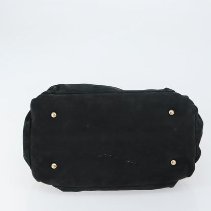 Salvatore Ferragamo Gancini Tote Suede, BLACK, SUEDE, Tote bag