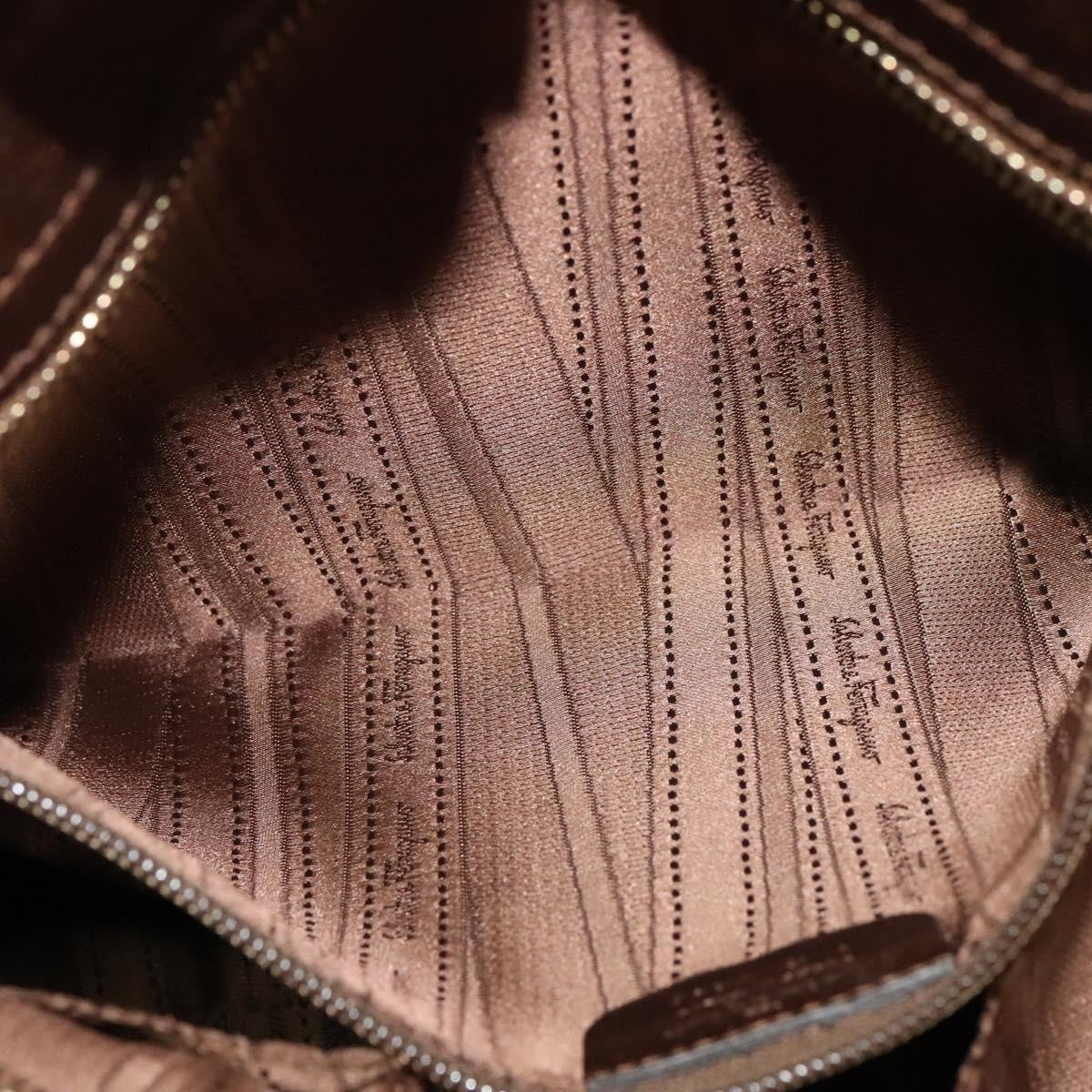 Salvatore Ferragamo Sofia Satchel Leather, BROWN, LEATHER, Handbag