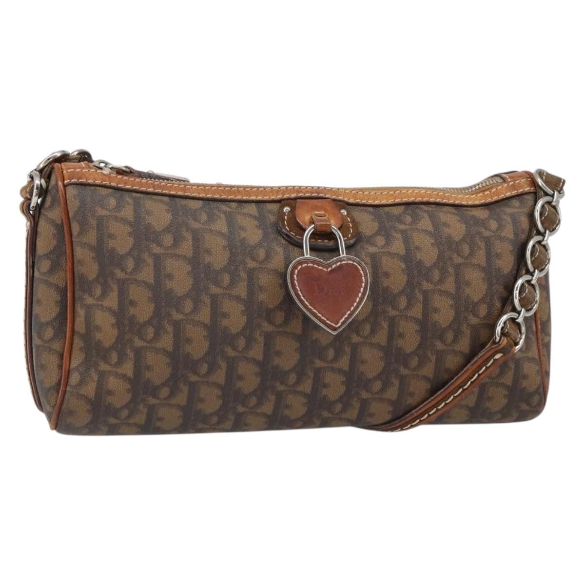 Christian Dior Trotter shoulder bag Canvas, BROWN, PVC, Shoulder bag