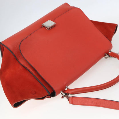 Celine Trapeze Bag Leather, RED, LEATHER, Handbag