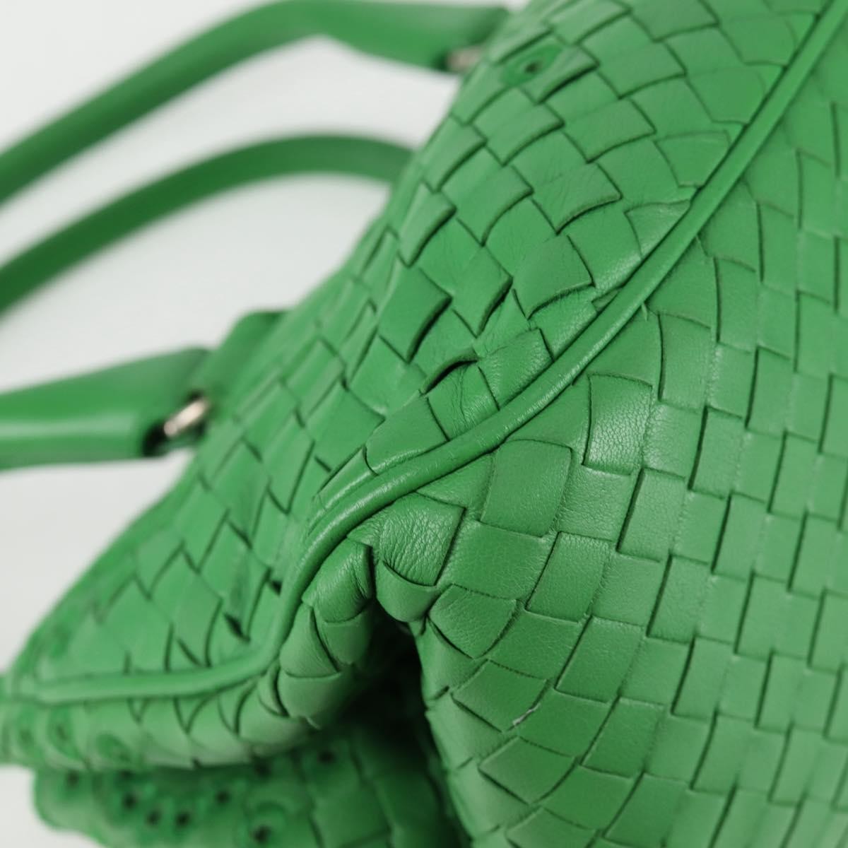 Bottega Veneta Intrecciato Leather, GREEN, LEATHER, Handbag