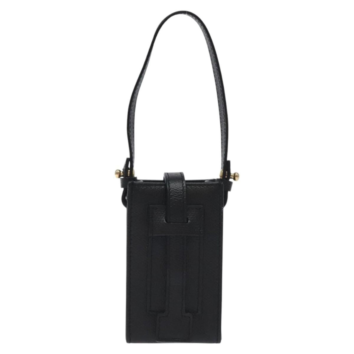 Chanel Cigarette Case Leather, BLACK, LEATHER, Clutche & pouche