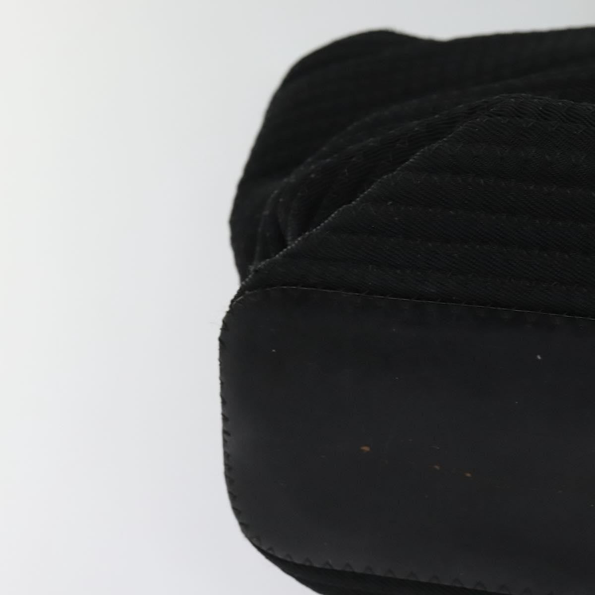 Gucci Vintage Bamboo Handle Bag Canvas, BLACK, CANVAS, Handbag