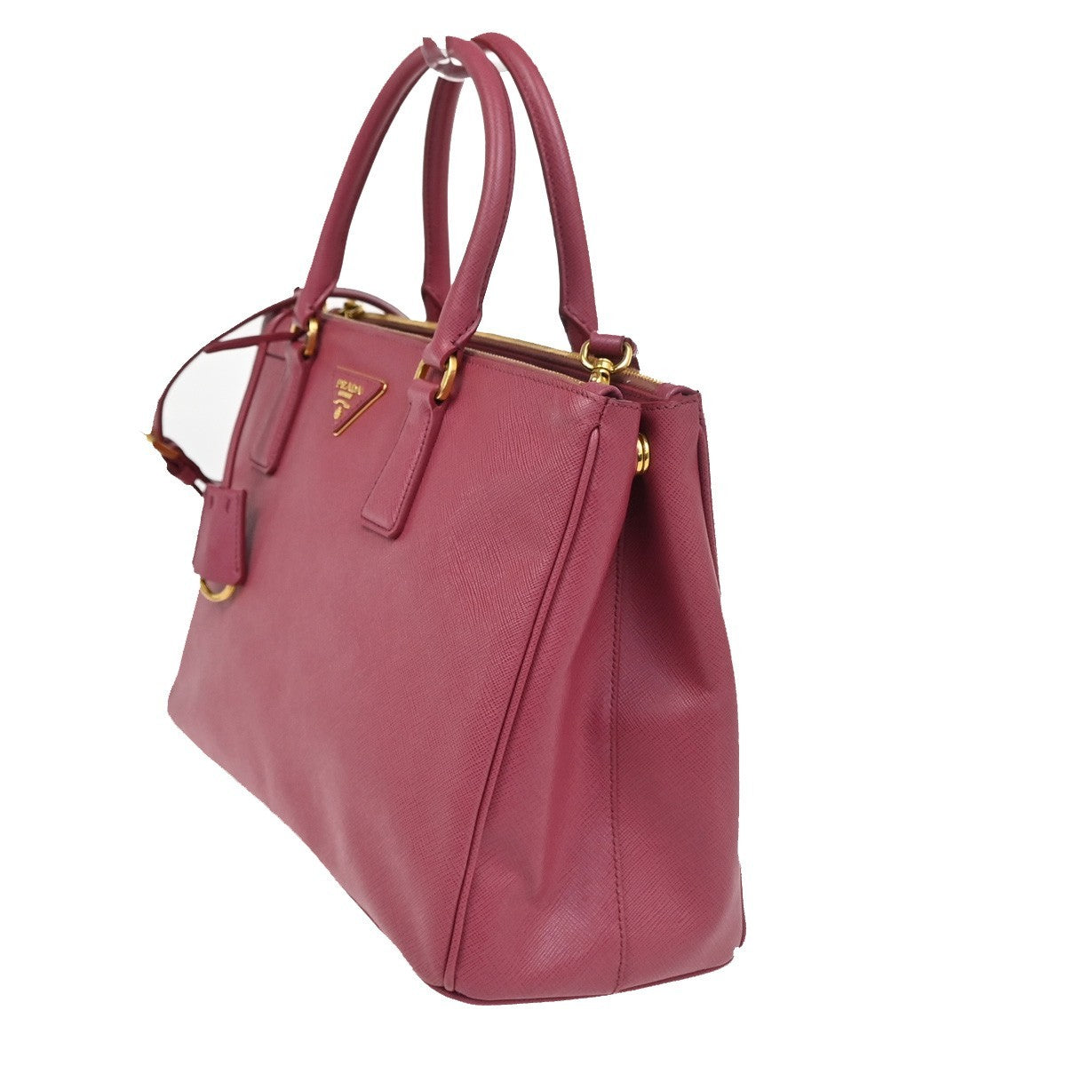 Prada Lux Open Tote Saffiano Leather, Pink, Leather, Tote Bag