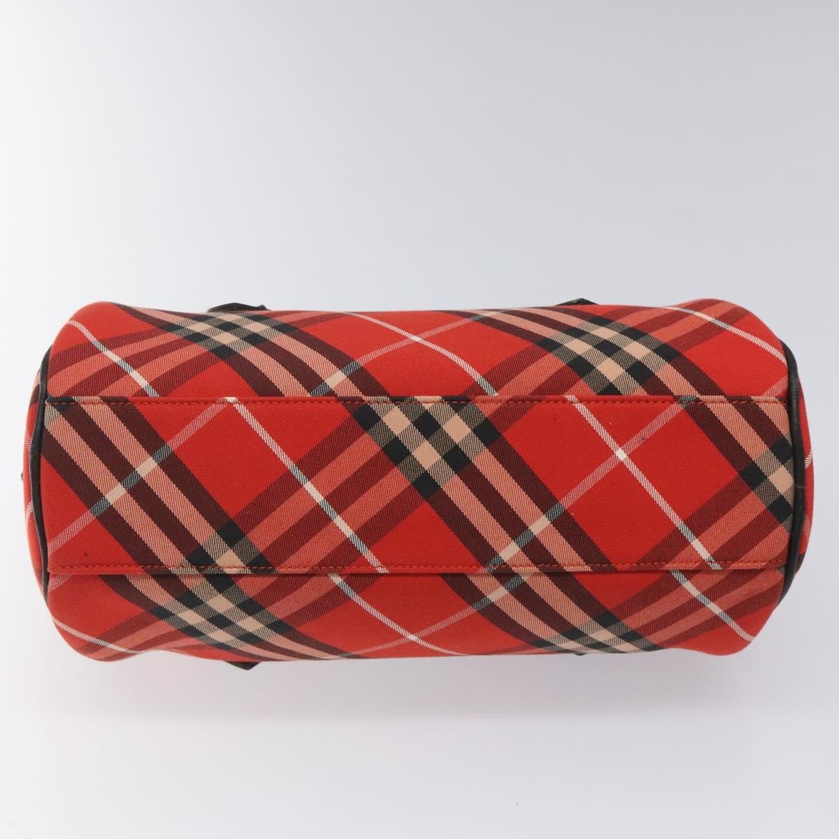 Burberry Blue Label Checked Bowling Nylon, RED, NYLON, Travel bag