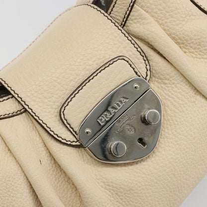 Prada Vintage Handbag Leather, White, Leather, Handbag