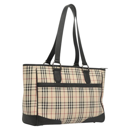 Burberry Nova Check Tote Canvas and Leather, BEIGE, CANVAS, Tote bag