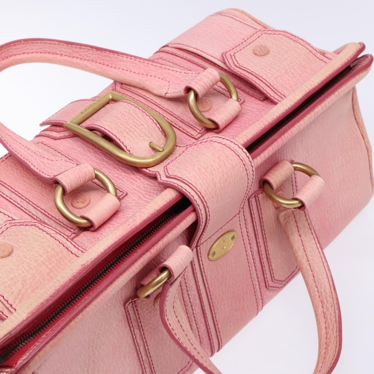Celine Ella Satchel Leather, PINK, LEATHER, Handbag
