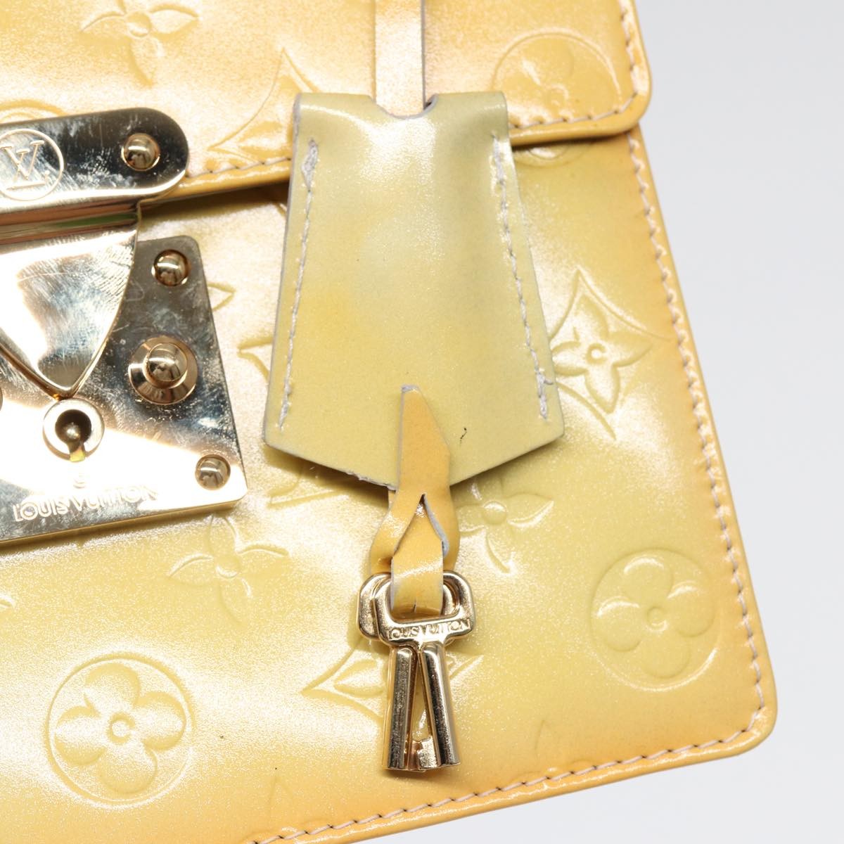 Louis Vuitton Spring Street Handbag Monogram Vernis, BEIGE, PATENT_LEATHER, Handbag