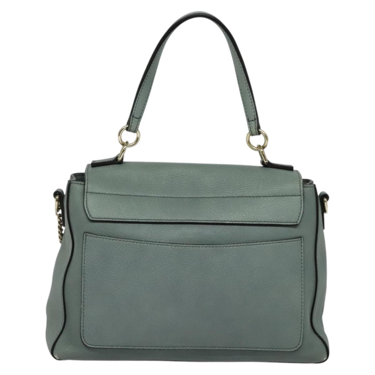 Chloe Faye Day Bag Leather, GREEN, LEATHER, Handbag