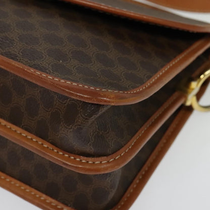 Celine Tricolor Trapeze Bag Leather, BROWN, CANVAS, Handbag