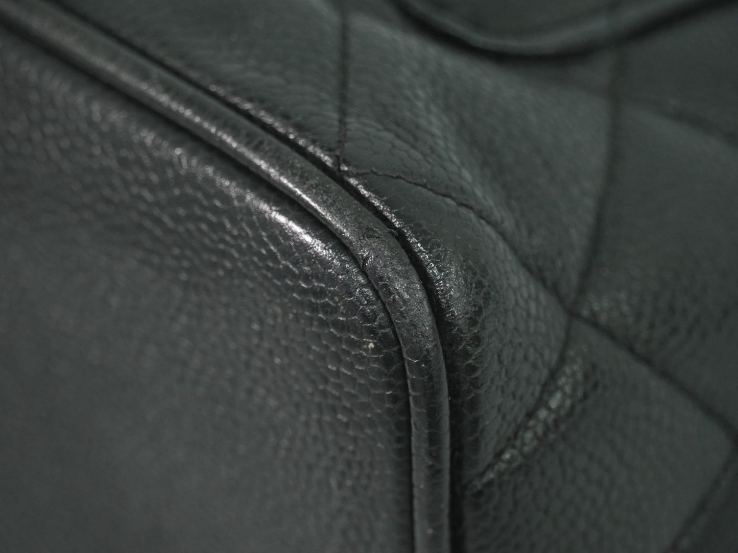 Chanel Medallion Tote Quilted Caviar, BLACK, LEATHER, Tote bag