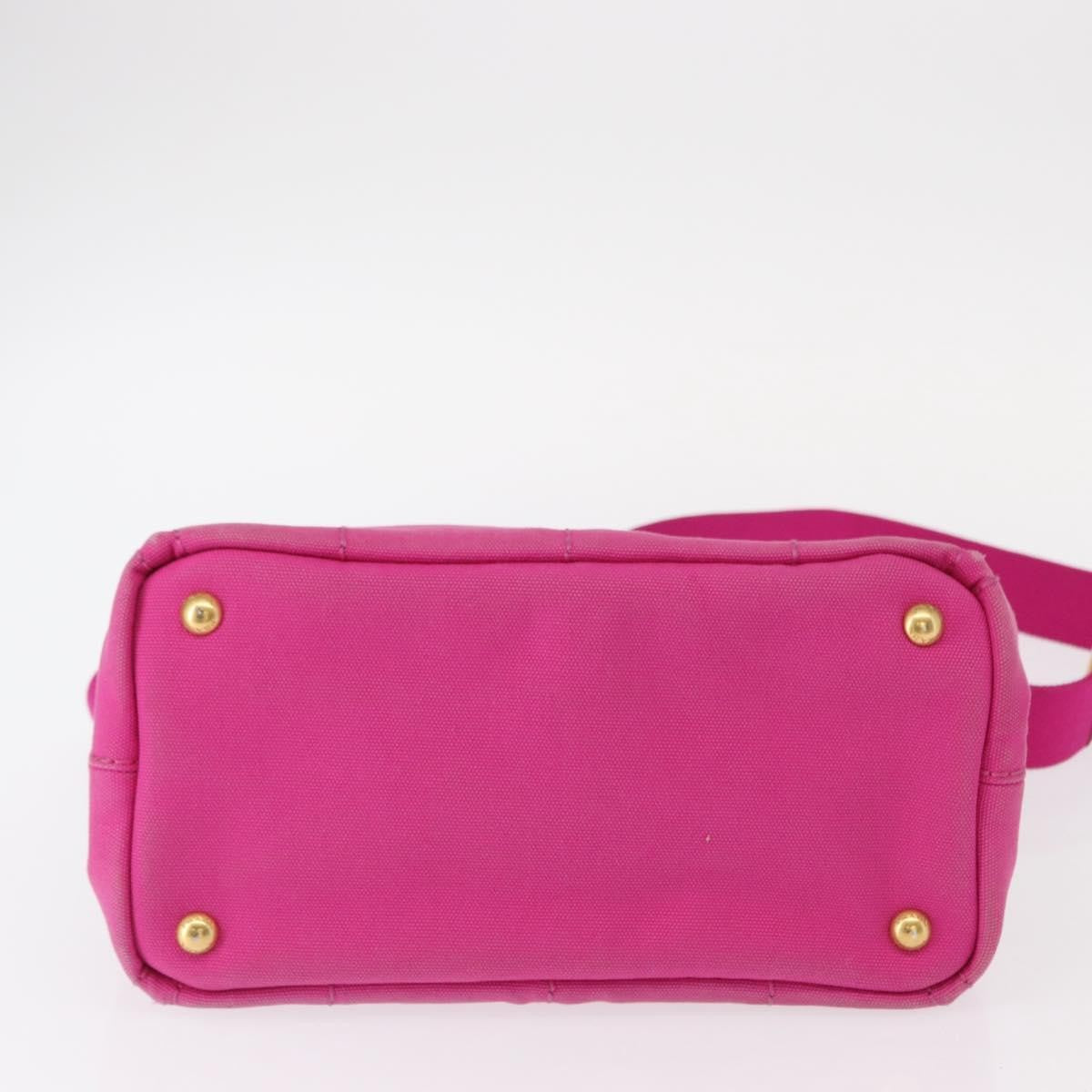 Prada Canapa Open Tote Canvas, PINK, CANVAS, Shoulder bag