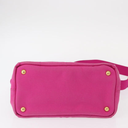 Prada Canapa Open Tote Canvas, PINK, CANVAS, Shoulder bag