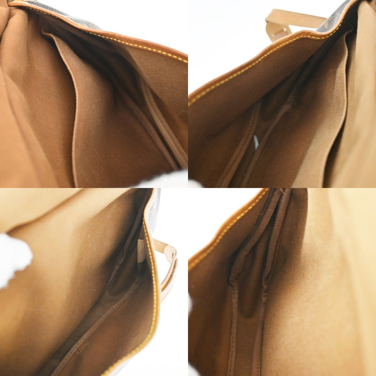 Louis Vuitton Saumur Handbag Monogram Canvas, BROWN, CANVAS, Shoulder bag