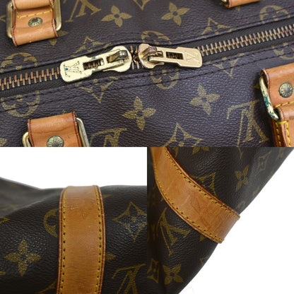Louis Vuitton Keepall Bag Monogram Canvas, BROWN, CANVAS, Travel bag
