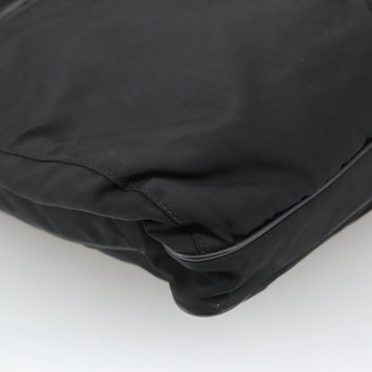 Prada Flat Messenger Bag Tessuto, BLACK, NYLON, Shoulder bag