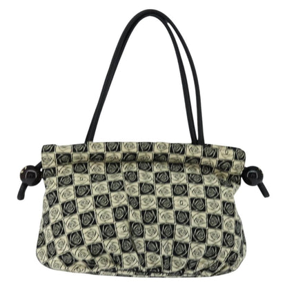 Chanel Camellia shoulderbag Canvas, BLACK, CANVAS, Shoulder bag