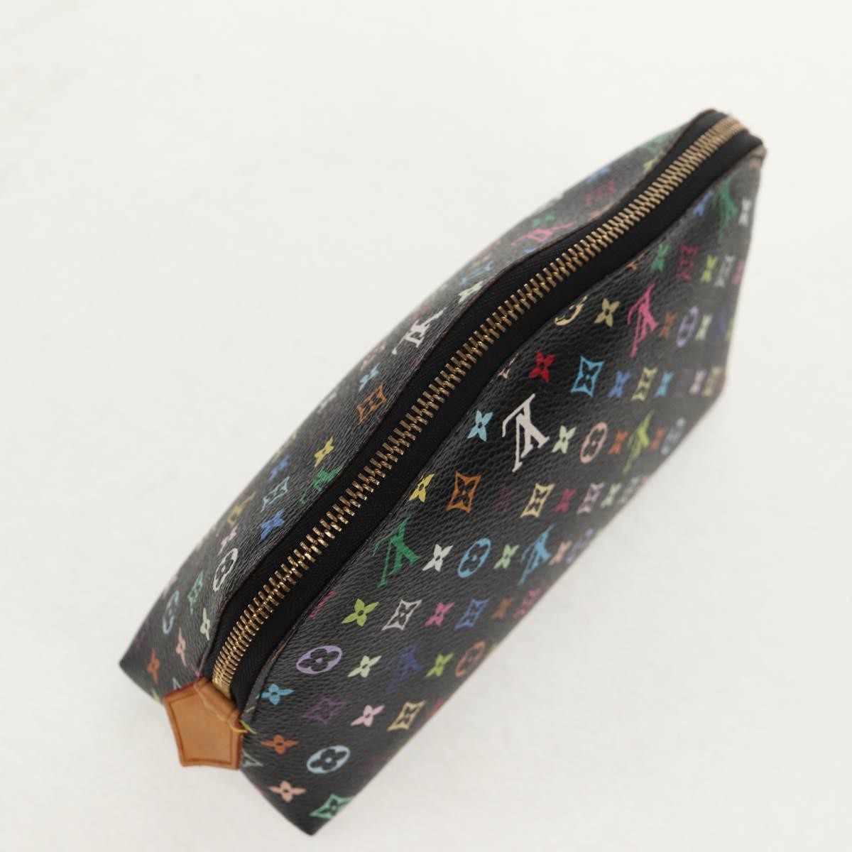 Louis Vuitton Cosmetic Pouch Monogram Multicolor, BLACK, CANVAS, Clutche & pouche