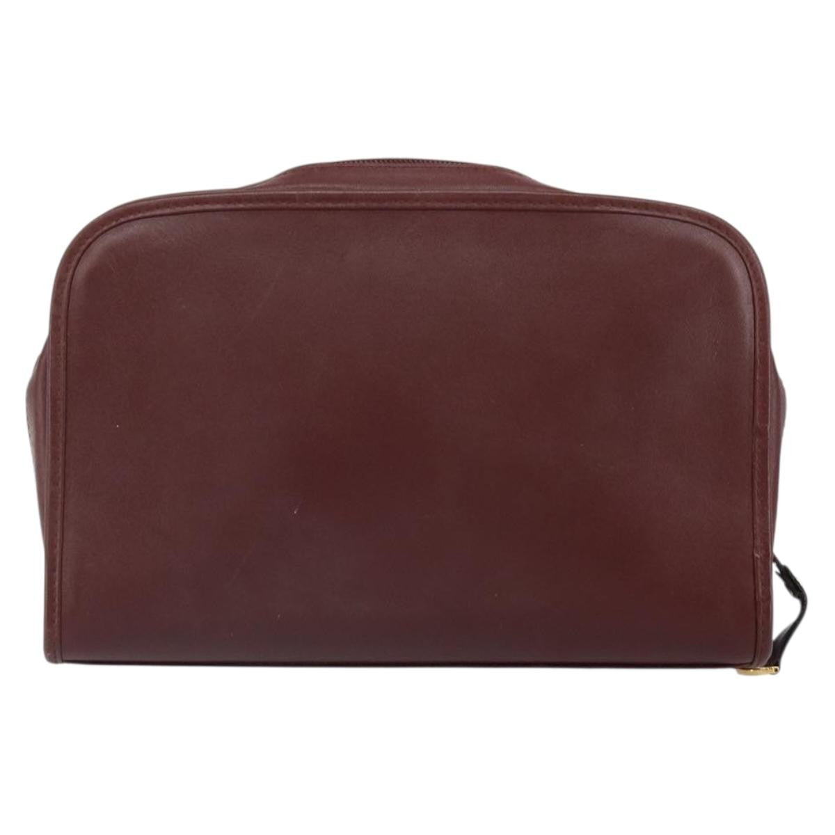 cartier Must de Cartier Clutch bag Leather, BURGUNDY, LEATHER, Clutche & pouche