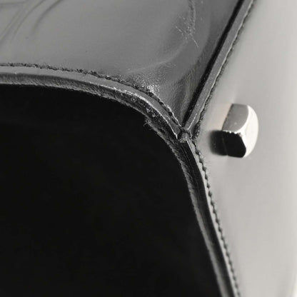 Salvatore Ferragamo Vintage Gancini Top Handle Bag Embossed Leather, BLACK, LEATHER, Handbag