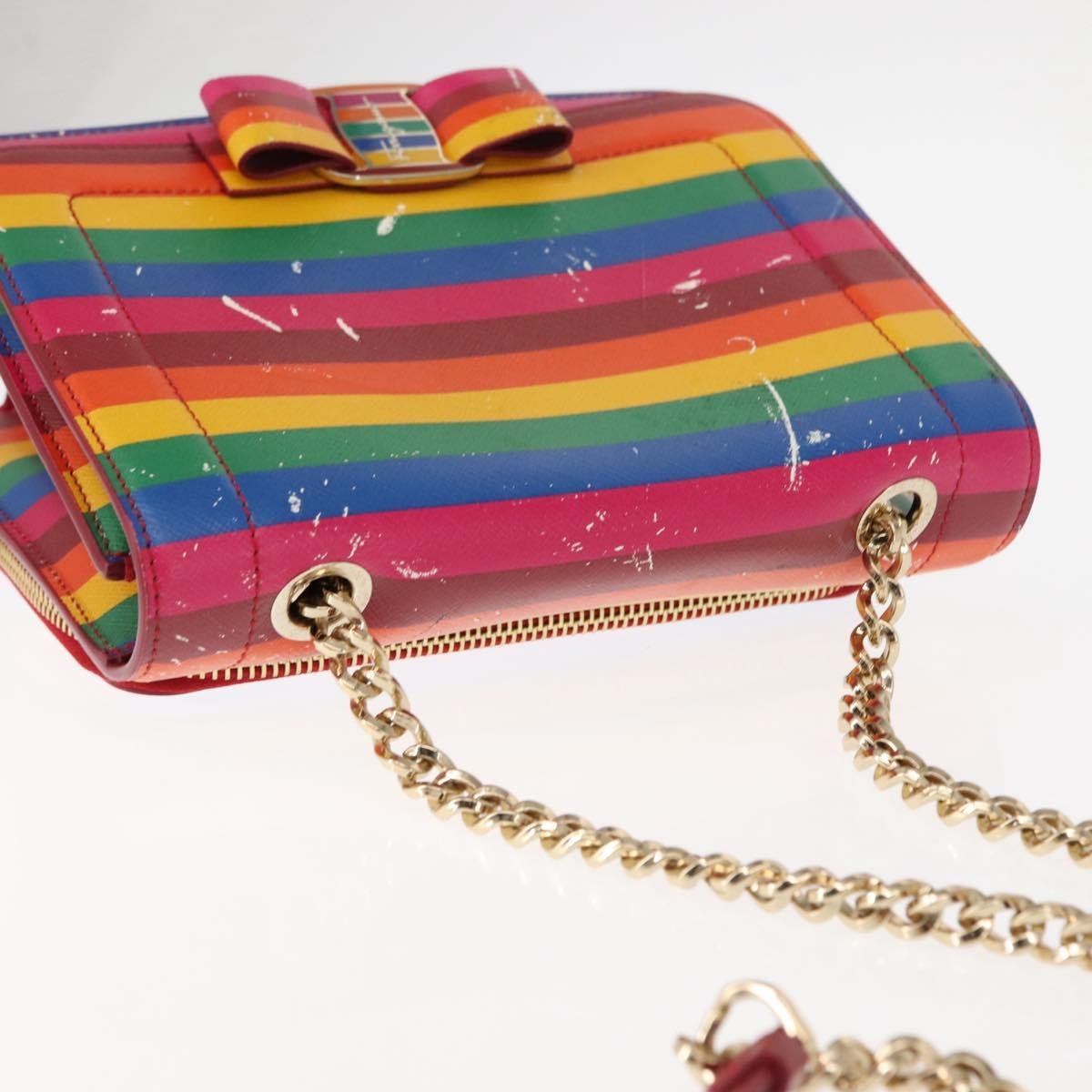 Salvatore Ferragamo Vara Bow Crossbody Bag Leather, MULTICOLOUR, LEATHER, Shoulder bag