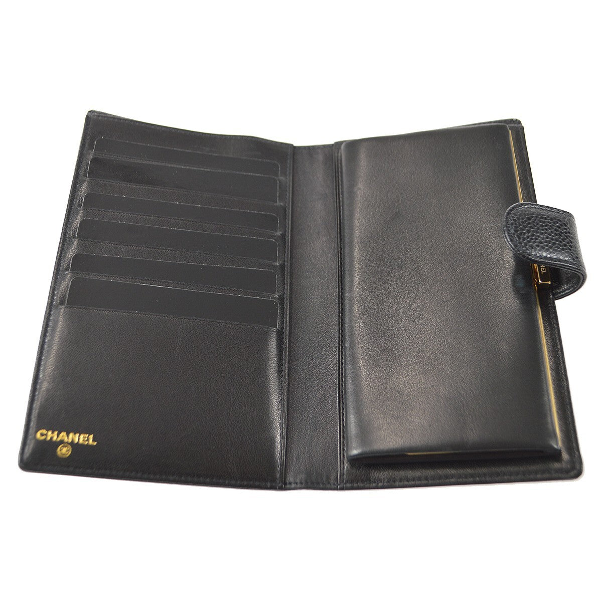 Chanel Timeless CC French Wallet Caviar, BLACK, LEATHER, Wallets