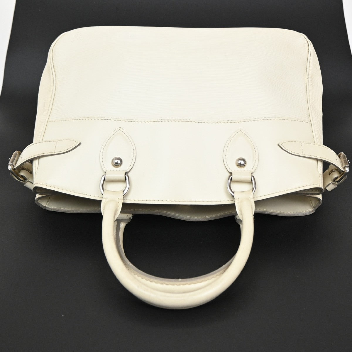 Louis Vuitton Passy Tote Epi Leather, WHITE, LEATHER, Tote bag