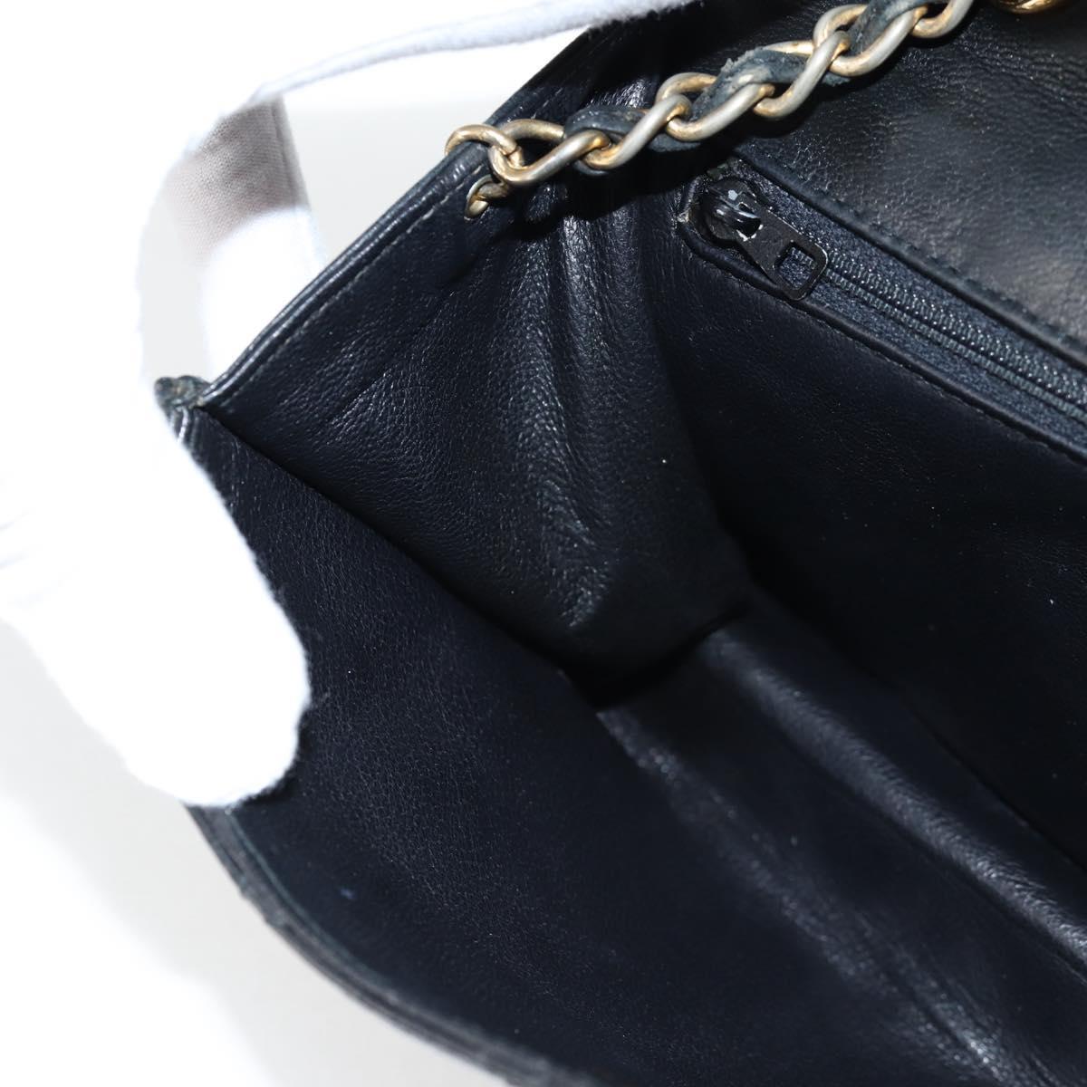 Chanel Vintage Tassel Flap Bag Leather, BLACK, LEATHER, Handbag