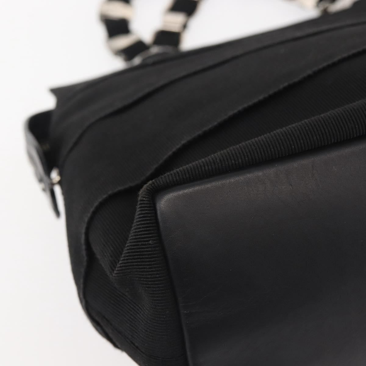 Salvatore Ferragamo Vala Handbag Canvas, BLACK, CANVAS, Handbag