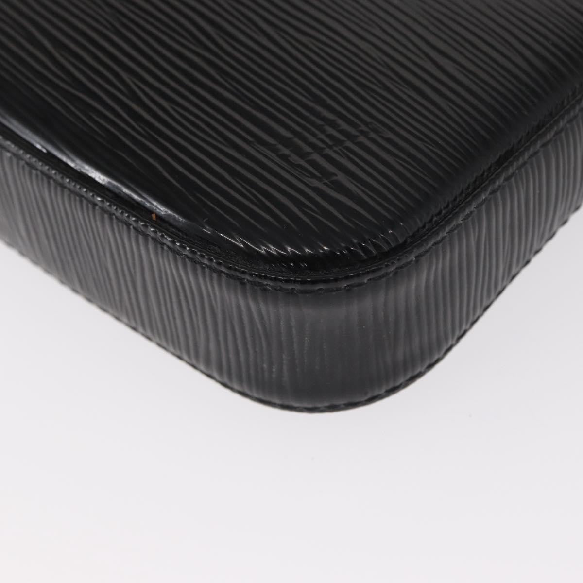 Louis Vuitton Pochette Accessoires NM Electric Epi Leather, BLACK, LEATHER, Clutche & pouche
