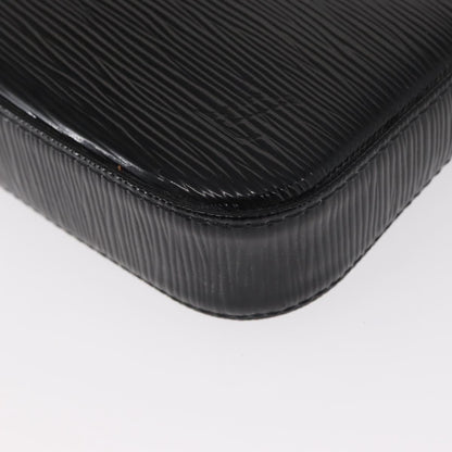 Louis Vuitton Pochette Accessoires NM Electric Epi Leather, BLACK, LEATHER, Clutche & pouche