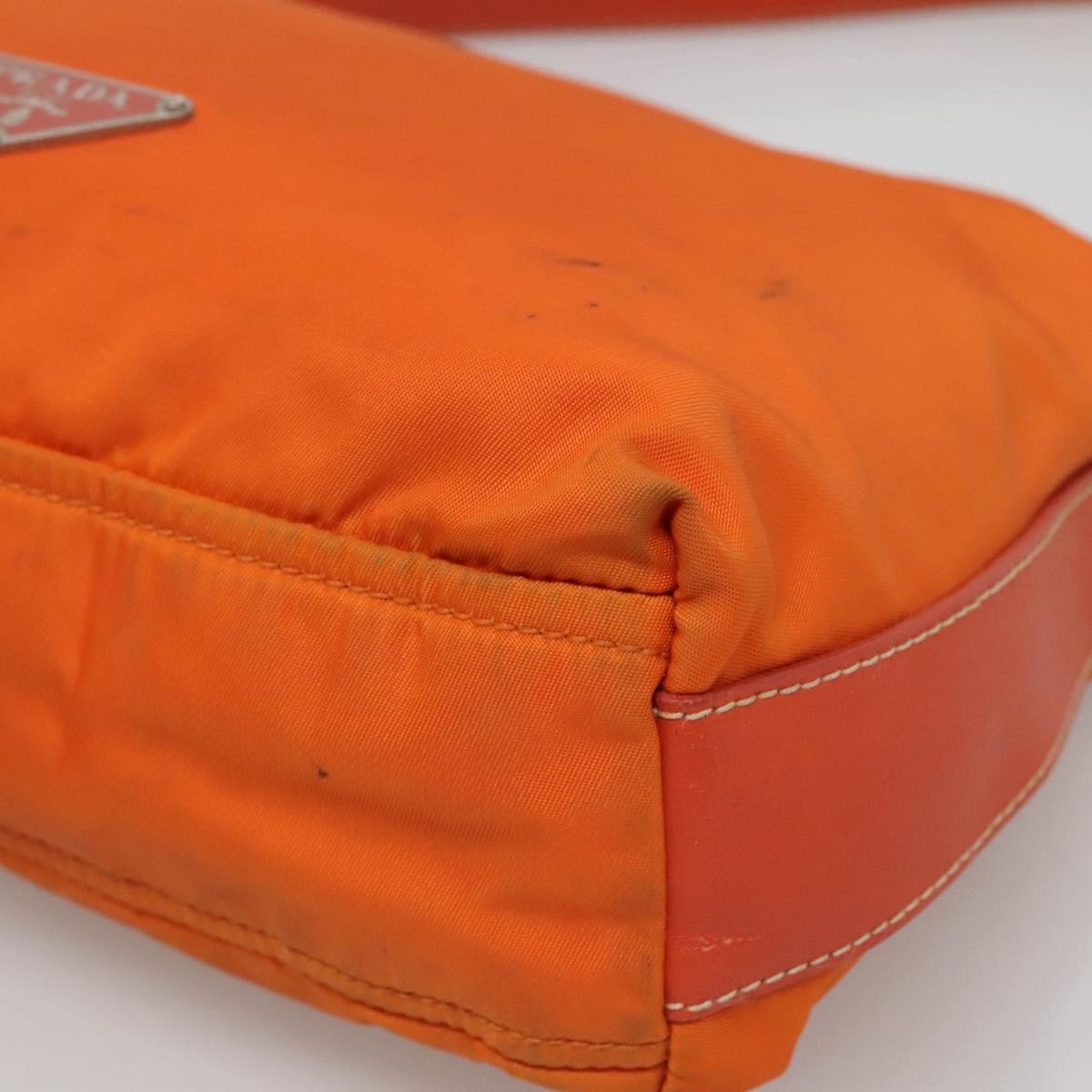 Prada Zip Shoulder Bag Tessuto, ORANGE, NYLON, Shoulder bag