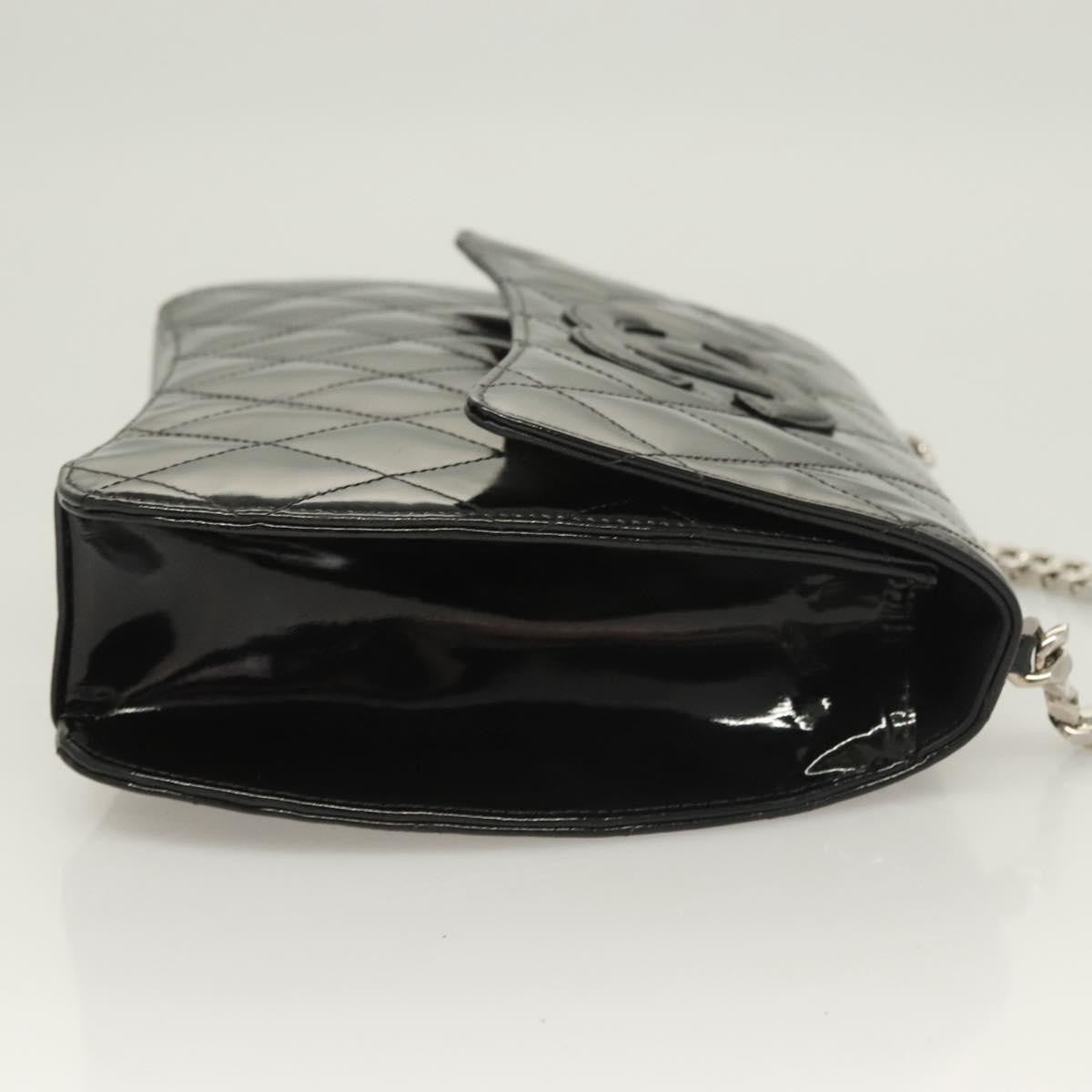 Chanel Vintage ID Bracelet Flap Bag Quilted Patent, BLACK, PATENT_LEATHER, Handbag
