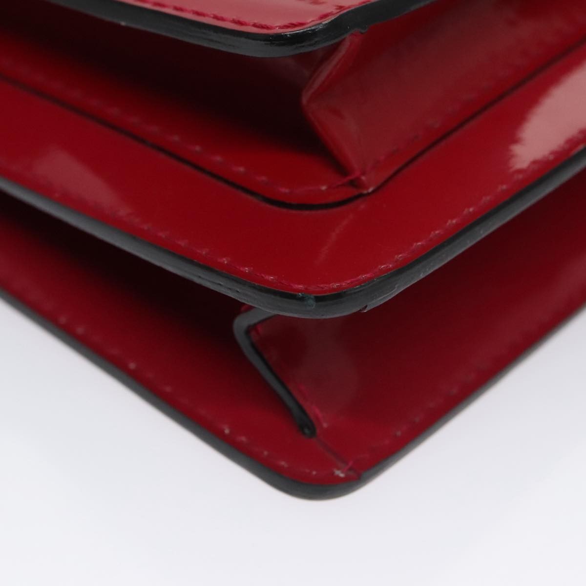 Louis Vuitton Monceau Handbag Vernis, Red, Patent Leather, Handbag