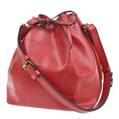 Louis Vuitton Petit Noe Handbag Epi Leather, RED, LEATHER, Shoulder bag