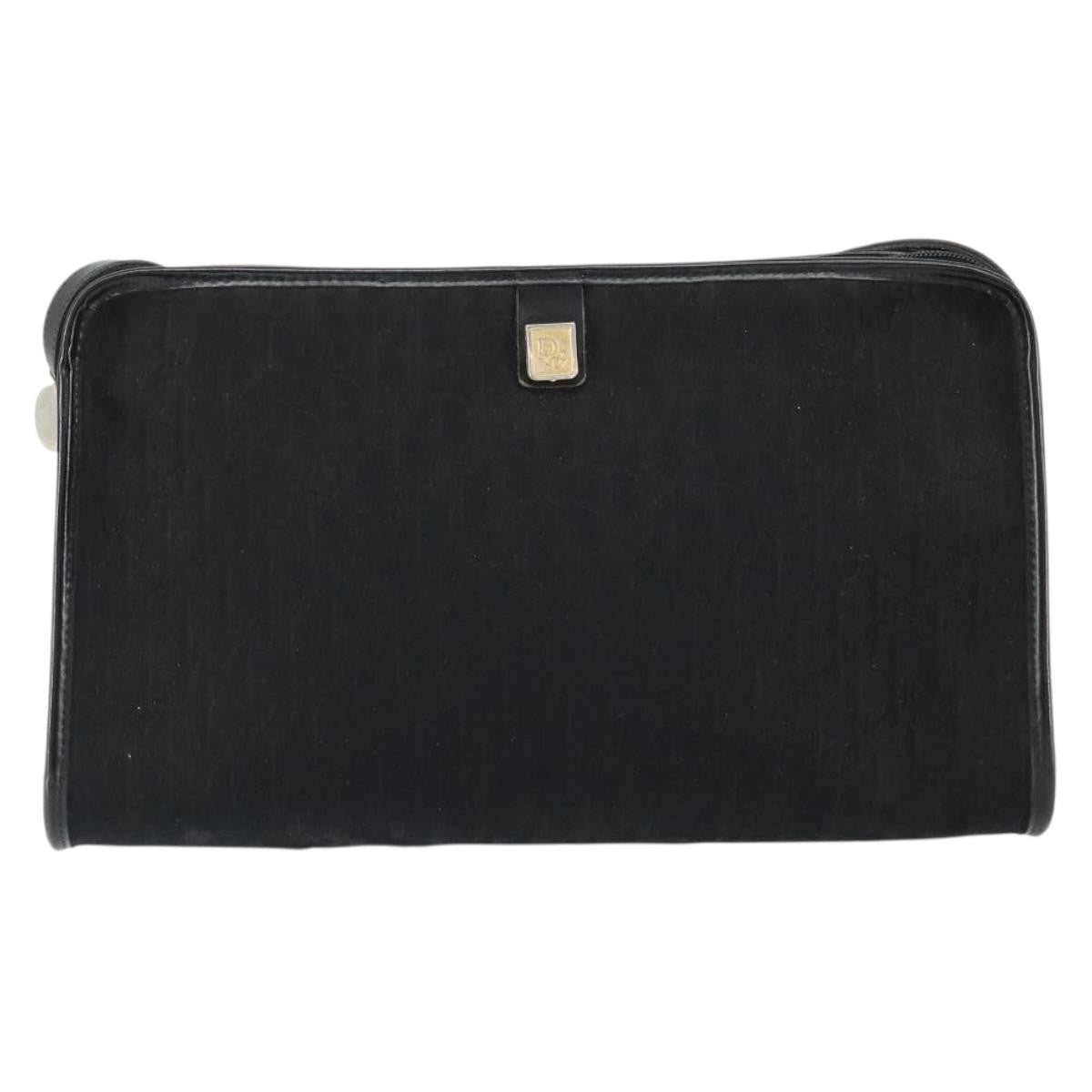 Christian Dior Vintage Trotter Shoulder Bag Canvas, BLACK, CANVAS, Shoulder bag