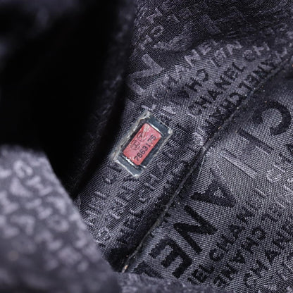 Chanel Square Stitch Tassel Hobo Quilted Leather, BLACK, LEATHER, Handbag